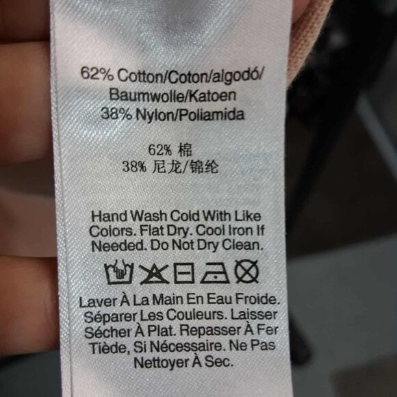 DKNY Short Sleeve Beaded Logo Sweater Top, SIZE MEDIUM, Pink - Picture 6 of 11